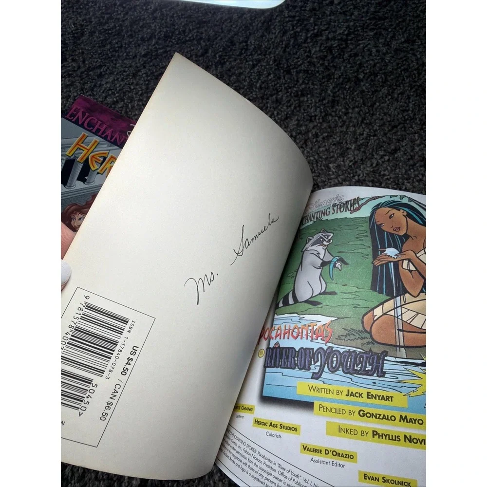 Disney's Enchanting Stories Pocahontas & Hercules Comic Books